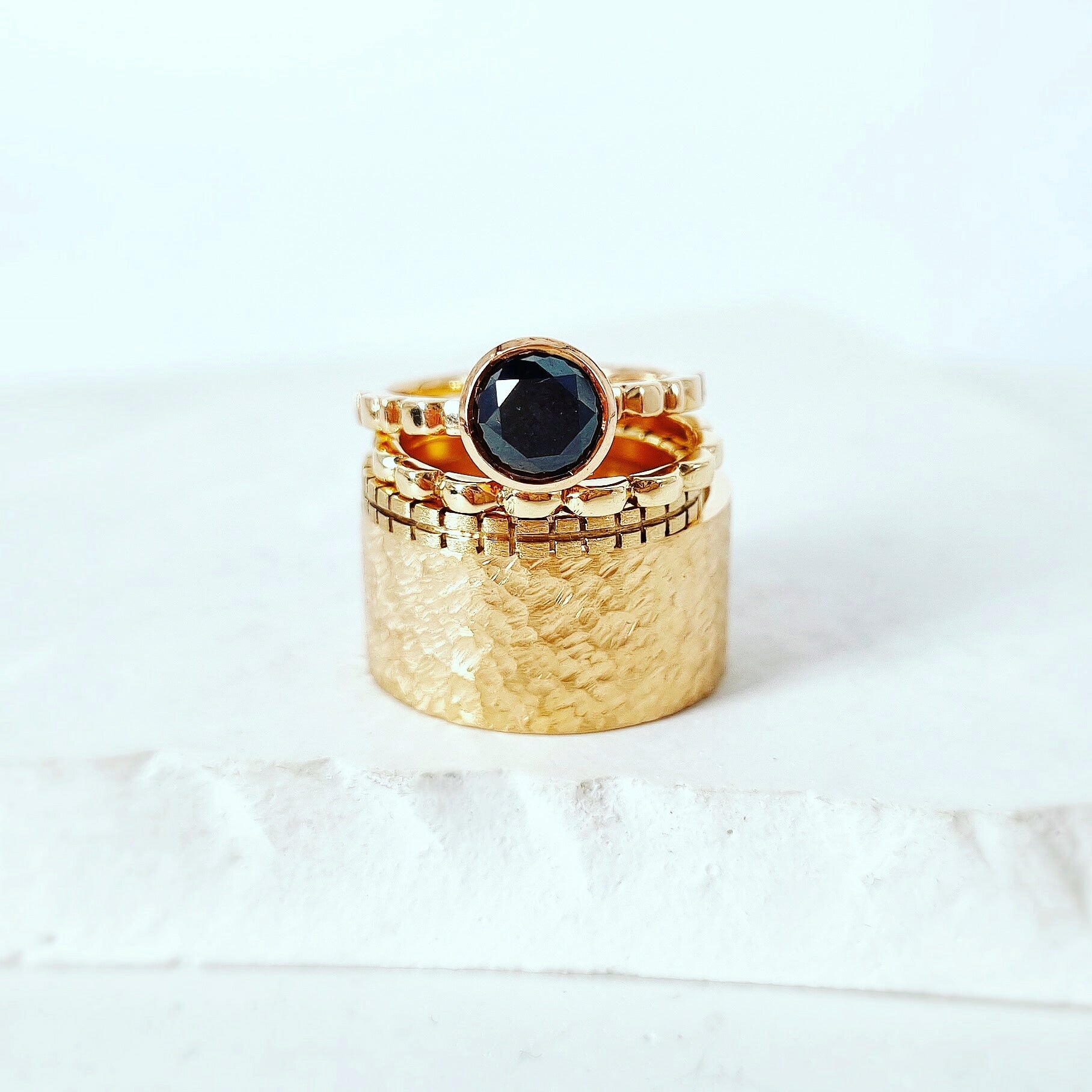 Discover Your Signature Stack: Scallop Stacking Ring In Red Gold