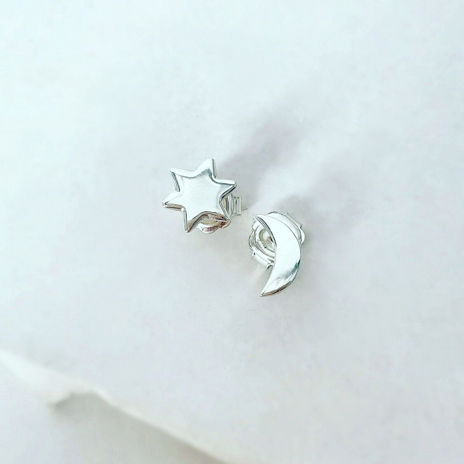 Star and Moon Studs