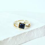 Princess Cut Black Diamond Ring