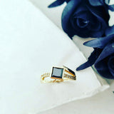 Princess Cut Black Diamond Ring